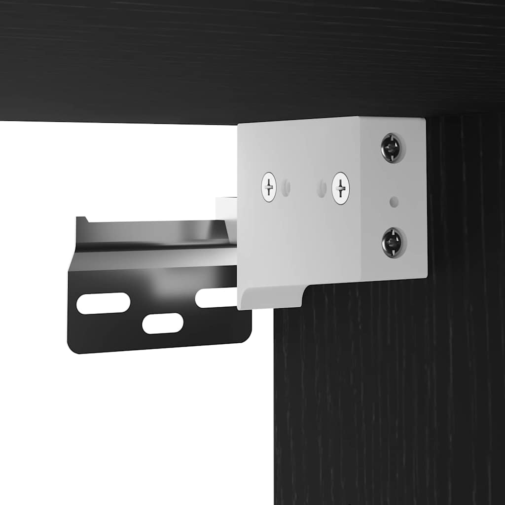 TV Cabinet 2 pcs Black 30.5 x 30 x 102 cm Engineered wood